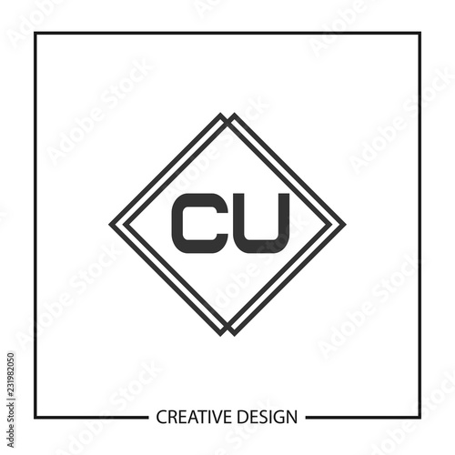 Initial Letter CU Logo Template Design Vector Illustration