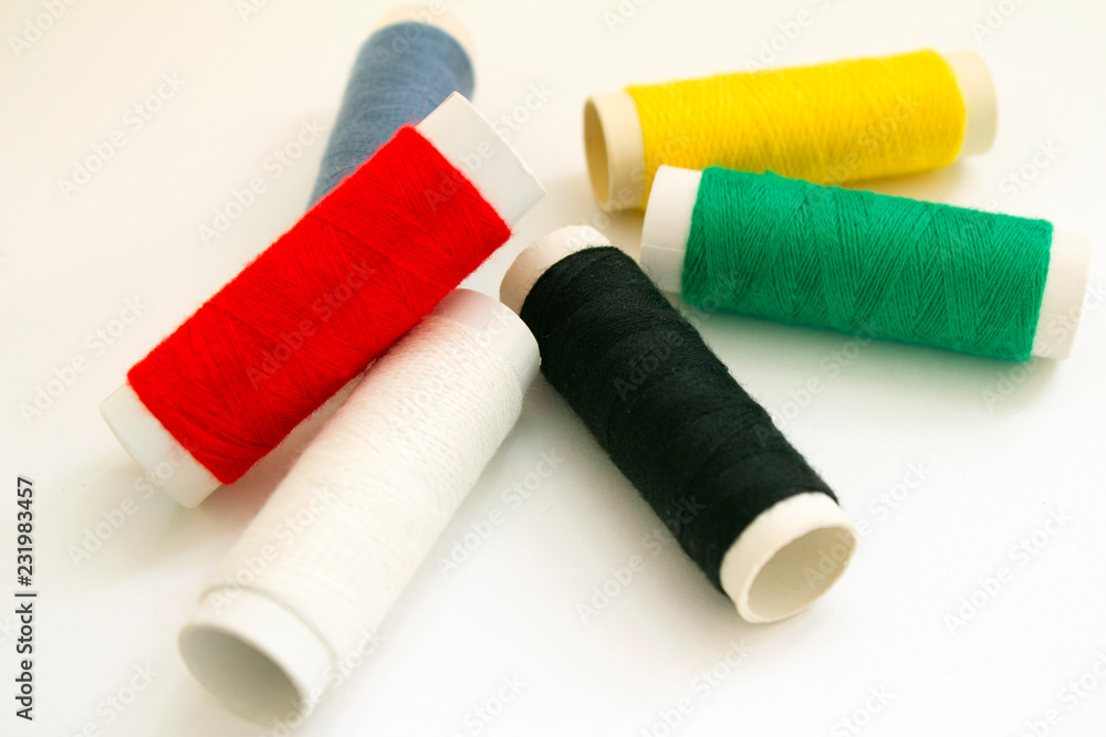 Coils of thread in the shape of the flag of Germany Coils of thread in the shape of the flag of Germany