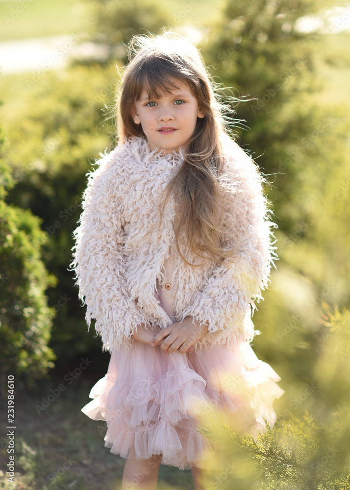 portrait of little girl outdoors in summer portrait of little girl outdoors in summer