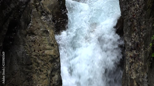 Mountain waterfall in bavaria, slow moution photo