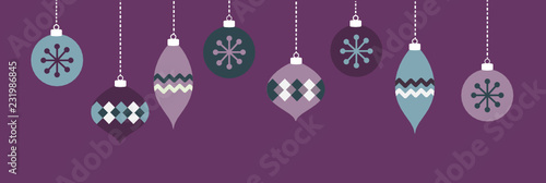 Purple Christmas Ornaments