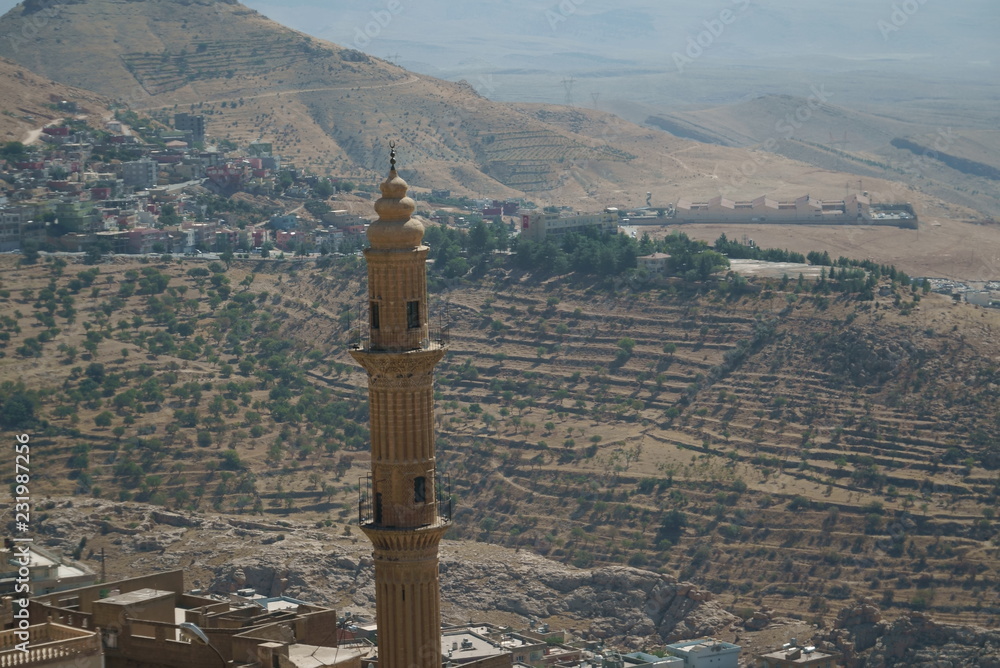view of Syria through the mosque