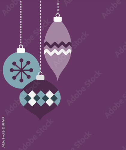Purple Holiday Ornaments