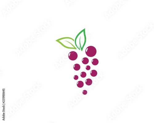Grape logo template vector icon illustration design