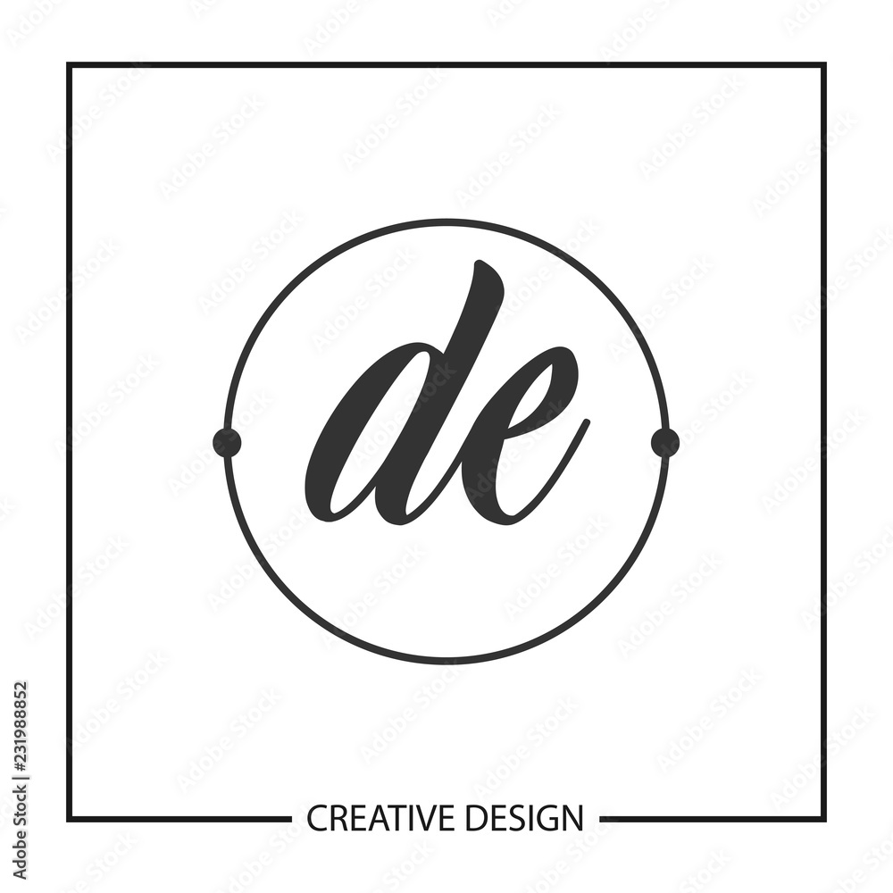 Initial Letter DE Logo Template Design Vector Illustration Initial Letter DE Logo Template Design Vector Illustration