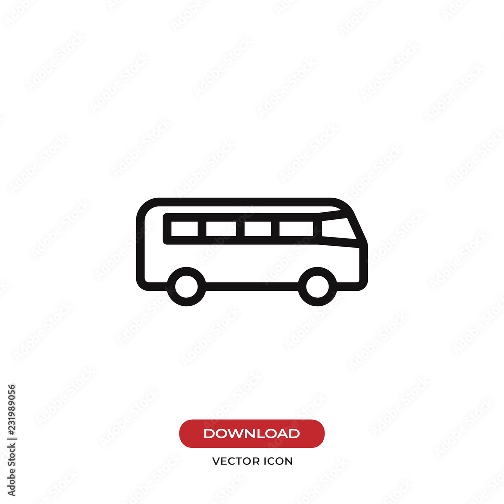Bus vector icon. Auto bus,transport symbol. Bus vector icon. Auto bus,transport symbol.