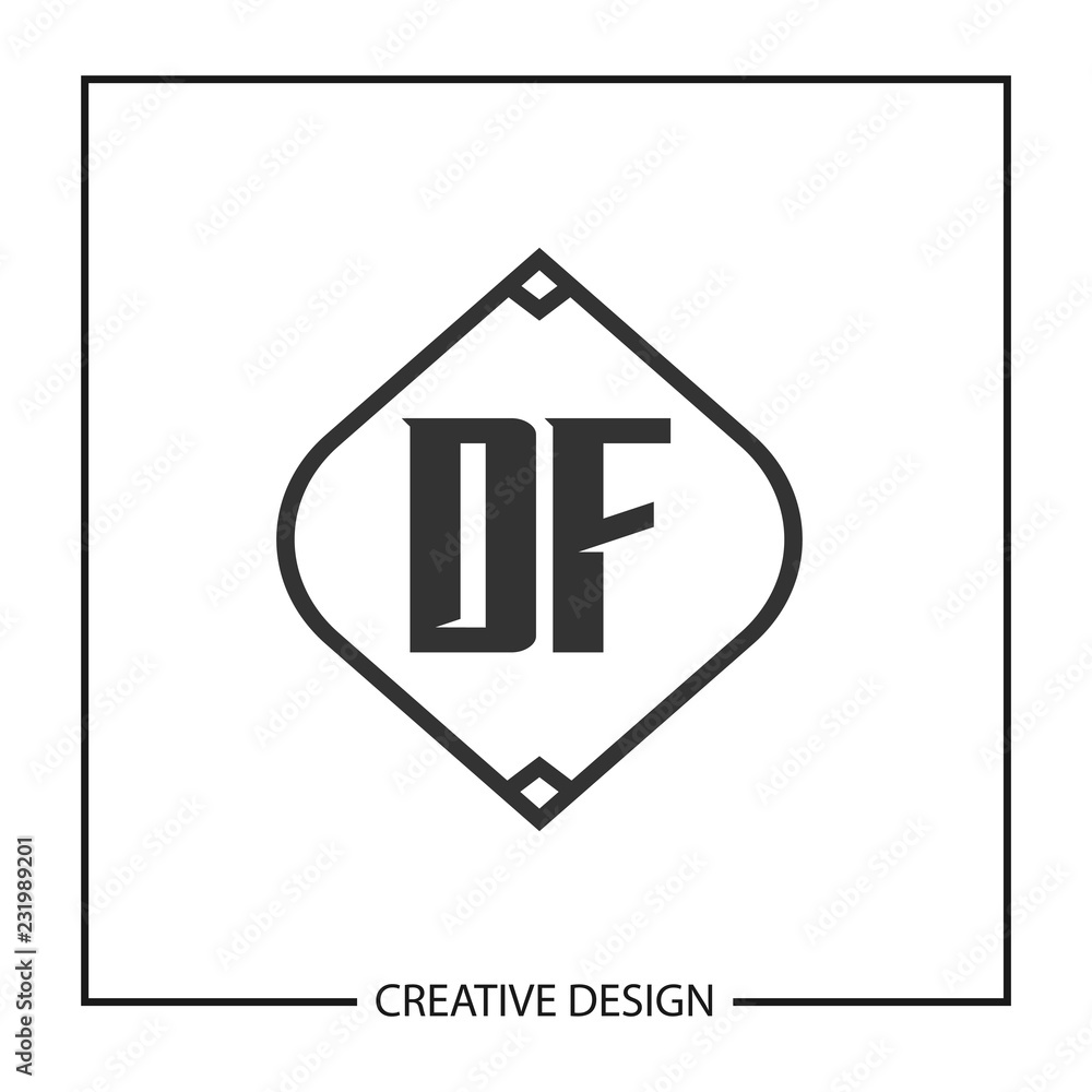 Initial Letter DF Logo Template Design Vector Illustration
