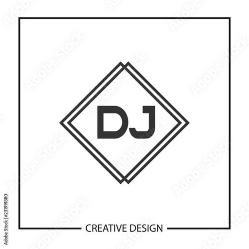 Free Download Initial Letter DJ Logo Template Design Vector Illustration - GFXLoad