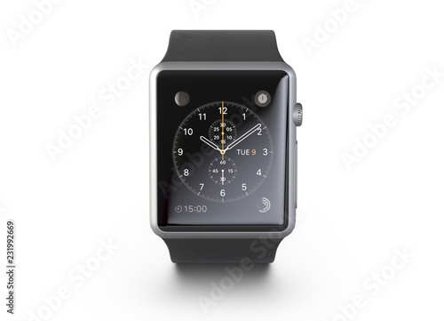 3D illustration Wireless Smart Watch isolated on white background