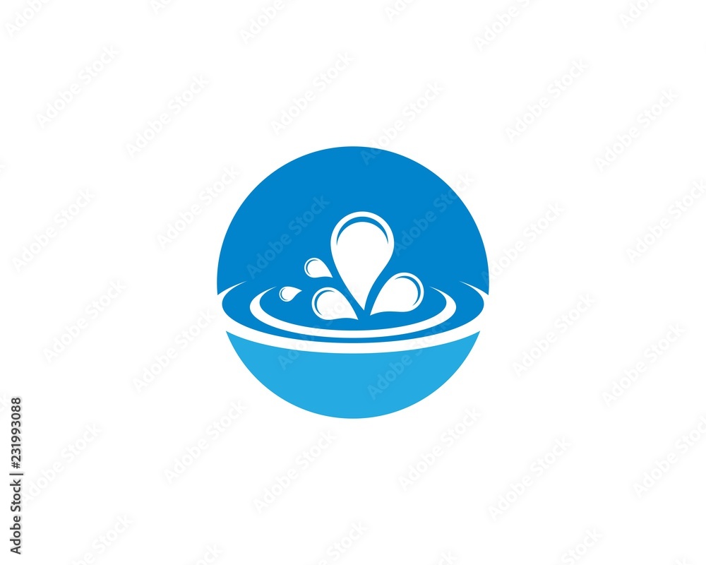 Water drop logo template illustration Water drop logo template illustration