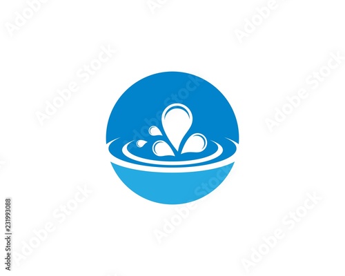 Water drop logo template illustration