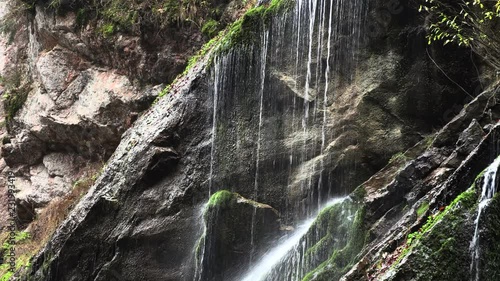 Mountain waterfall in bavaria, slow moution photo