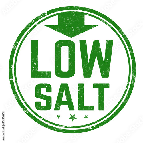 Low salt sign or stamp