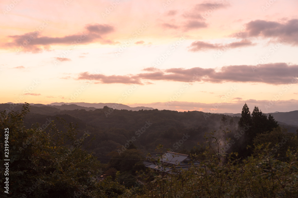 Japan Countryside Sunset