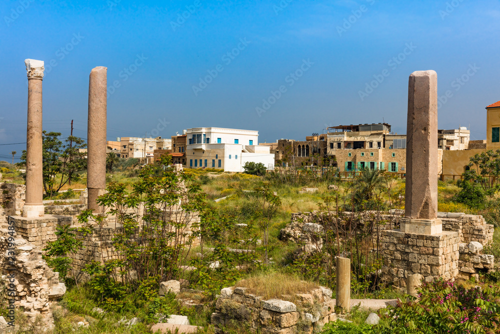 romans ruins  Tyre Sur in South Lebanon Middle east