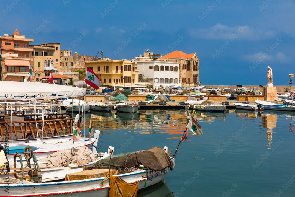 Ancient old harbour port of  Tyre Sur in South Lebanon Middle east
