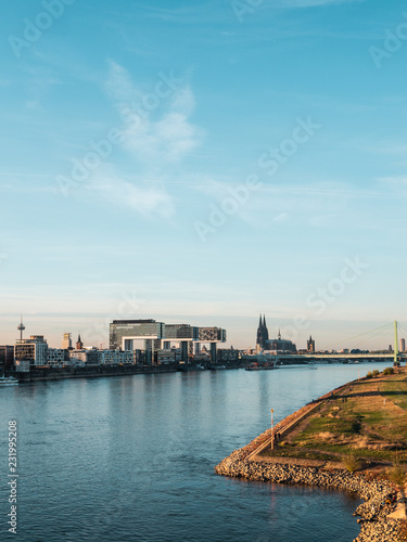 Autumn in Cologne: Cityscape of Cologne, Germany with Cathedral and other landmarks © frederikloewer