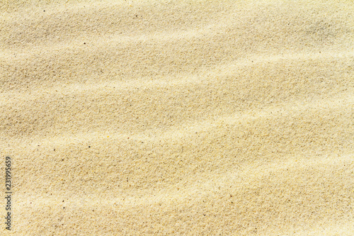 Rippled sand on the sea coast formed by wind and water, background, texture, pattern