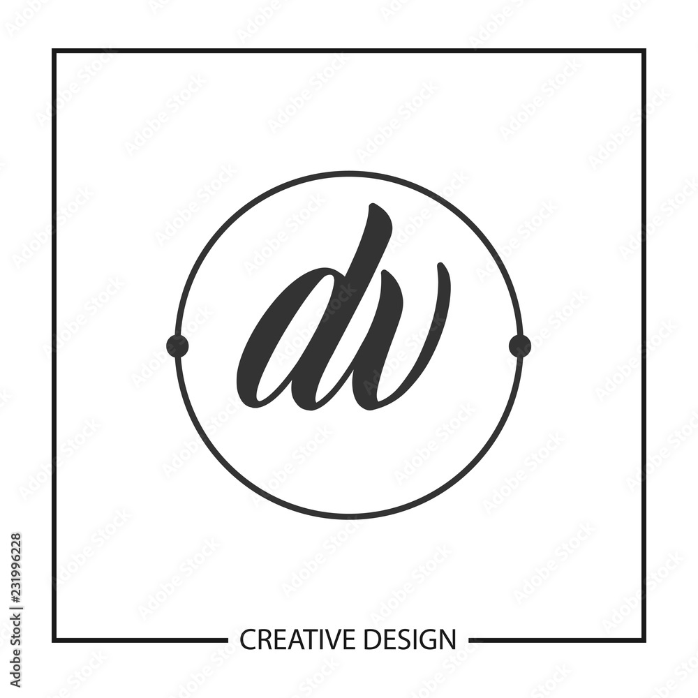 Initial Letter DV Logo Template Design Vector Illustration Initial Letter DV Logo Template Design Vector Illustration