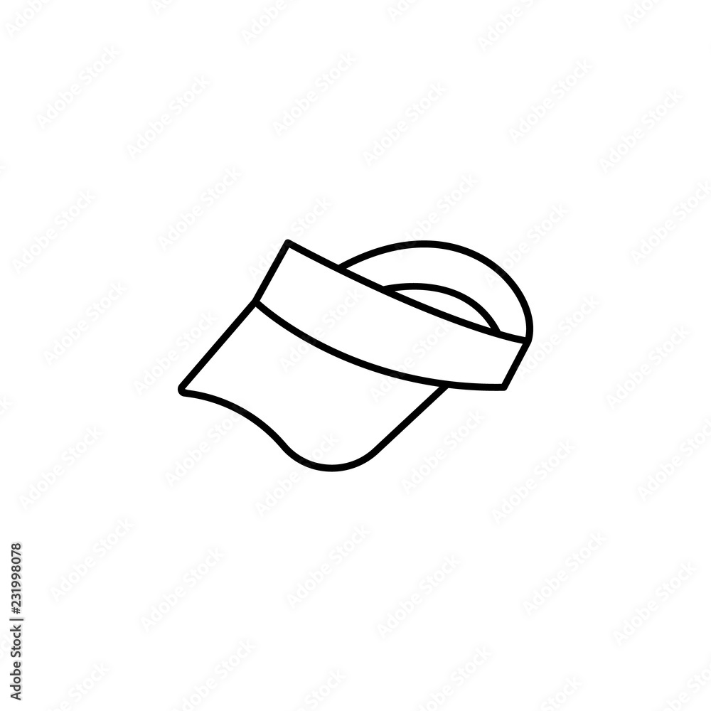 vizor hat icon. Element of hat icon for mobile concept and web apps. Thin line vizor hat icon can be used for web and mobile vizor hat icon. Element of hat icon for mobile concept and web apps. Thin line vizor hat icon can be used for web and mobile