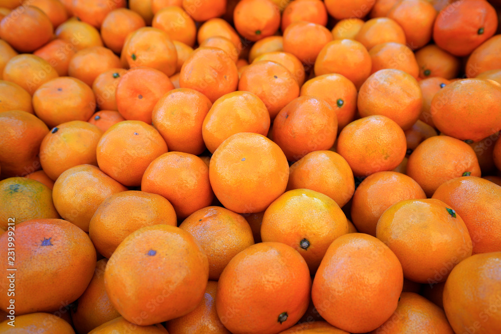 Many oranges, close-up shots