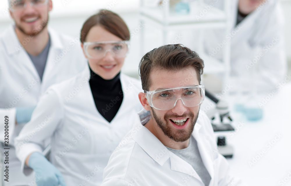 Fototapeta premium group of promising young scientists
