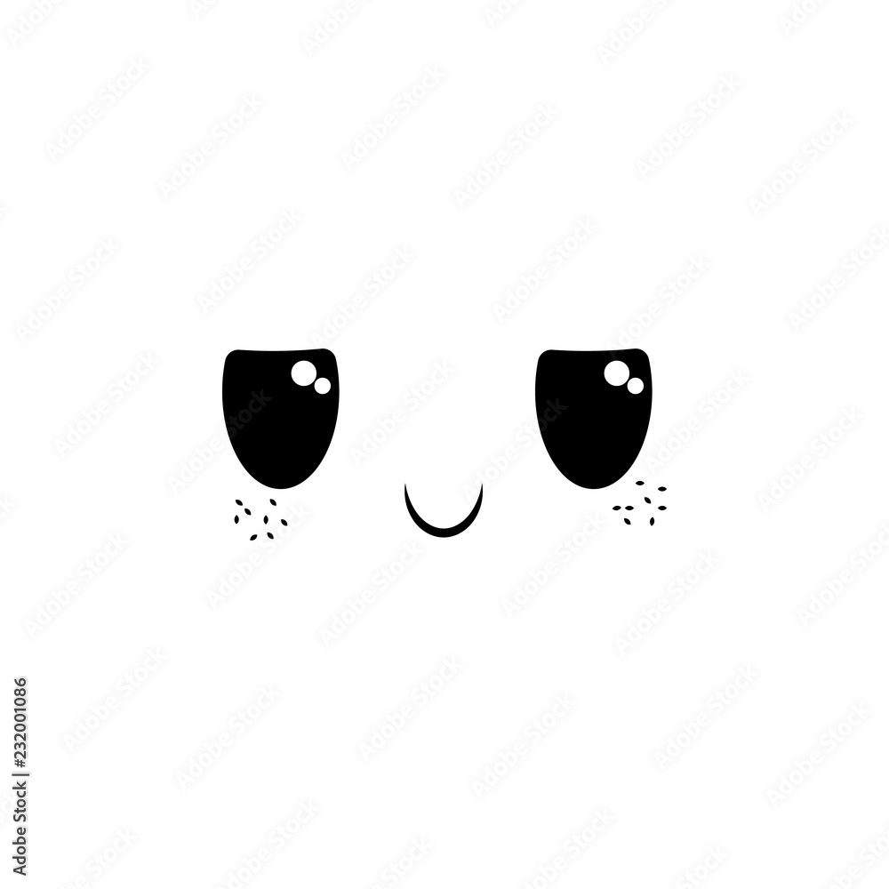 shy face icon. Element of anime face icon for mobile concept and web apps. Anime  shy face icon can be used for web and mobile Stock Vector | Adobe Stock