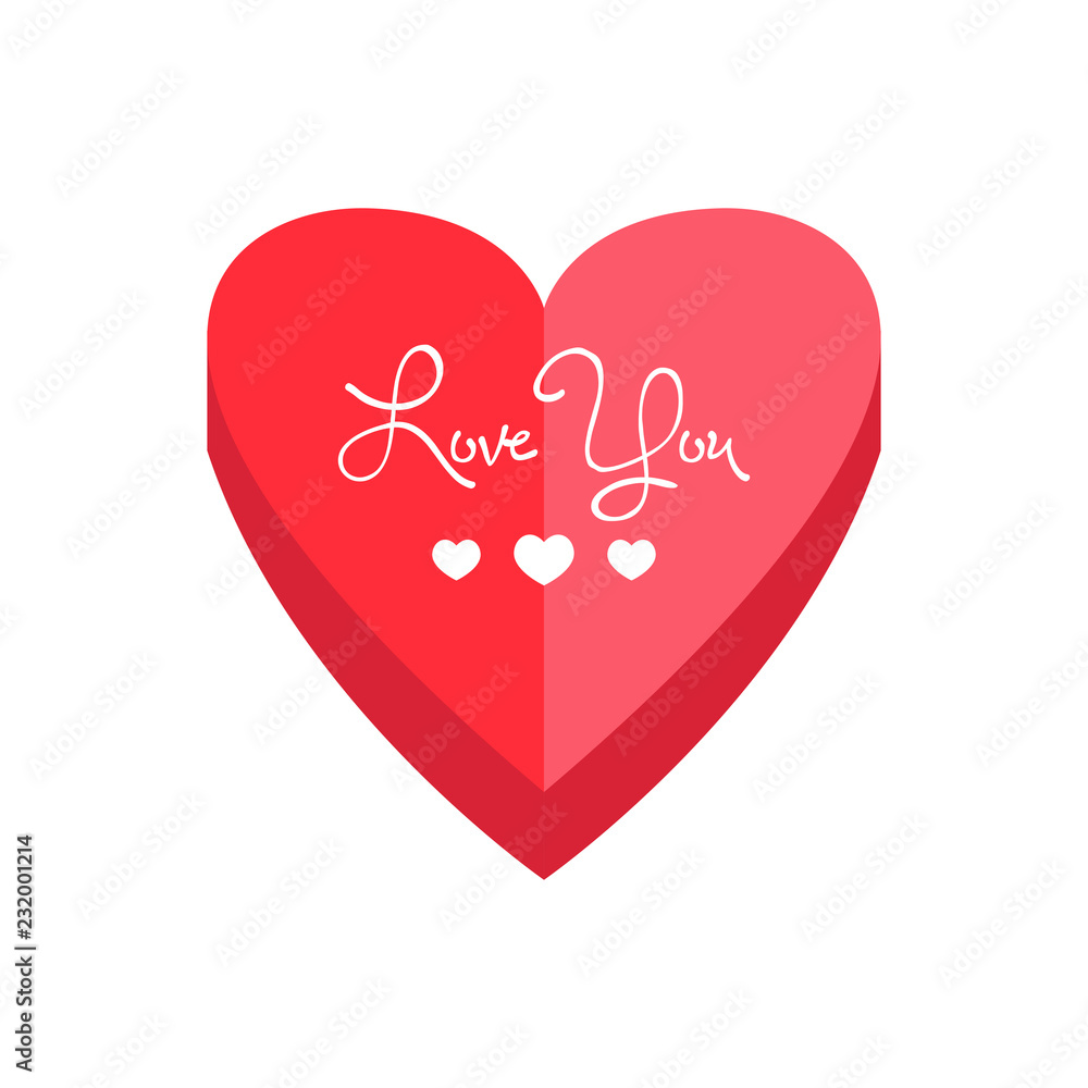 Isolated heart shape. Valentine day. Vector illustration design