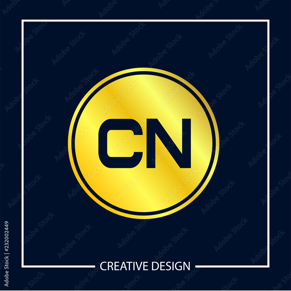Initial Letter CN Logo Template Design Vector Illustration Initial Letter CN Logo Template Design Vector Illustration