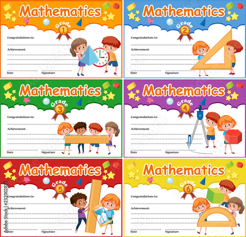 Set of mathematics certificate