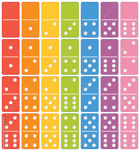 Colourful domino set element
