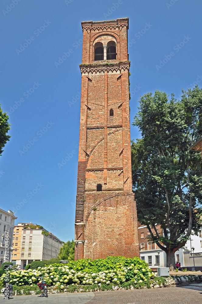 Fototapeta premium Italy, Mantua San Domenico bell tower.