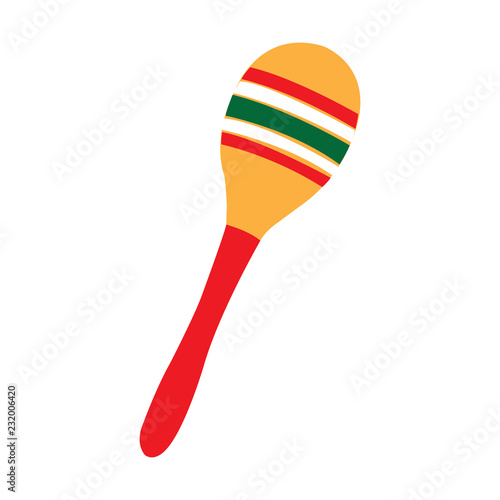 Isolated colored maraca image. Vector illustration design