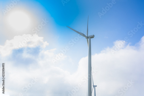 Windmill turbine for electric production at Khao Kho, Petchaboon, Thailand © nipastock