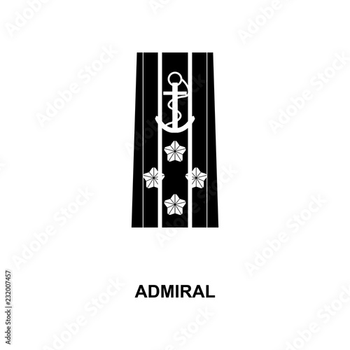 japan admiral military ranks and insignia glyph icon