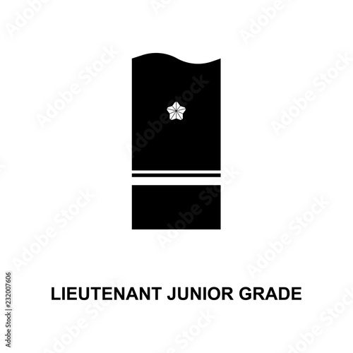 japan lieutenant junior grade military ranks and insignia glyph icon