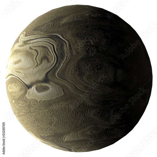 Fototapeta Naklejka Na Ścianę i Meble -  Fantasy planet 3d illustration isolated on white background