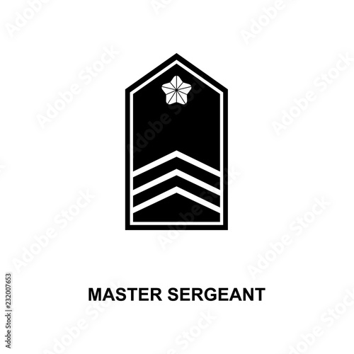 japan master sergeant military ranks and insignia glyph icon