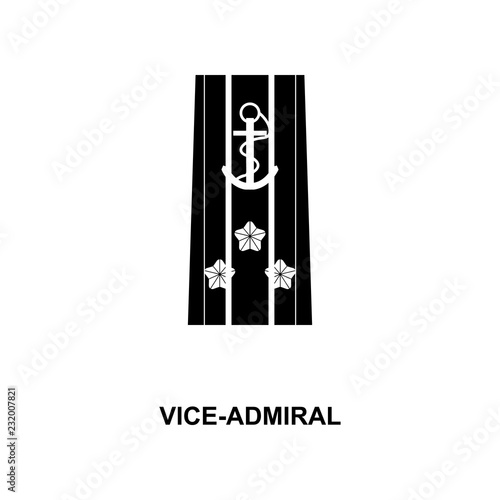 japan vice admiral military ranks and insignia glyph icon