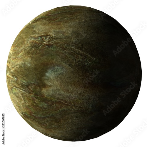 Fototapeta Naklejka Na Ścianę i Meble -  Fantasy planet 3d illustration isolated on white background