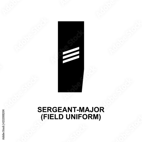 French sergeant major field uniform military ranks and insignia glyph icon