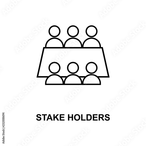 stake holders line icon photo