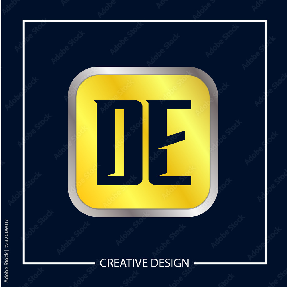 Initial Letter DE Logo Template Design Vector Illustration Initial Letter DE Logo Template Design Vector Illustration