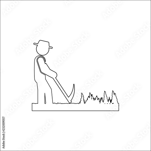 man spit icon. Element of gardening for mobile concept and web apps illustration. Thin line icon for website design and development, app development. Premium icon