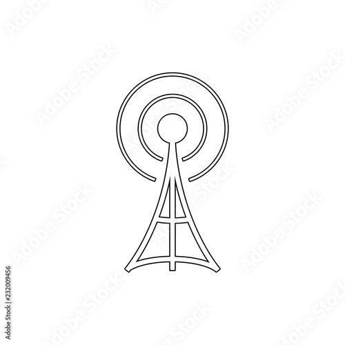 antena icon. Element of media for mobile concept and web apps illustration. Thin line icon for website design and development, app development