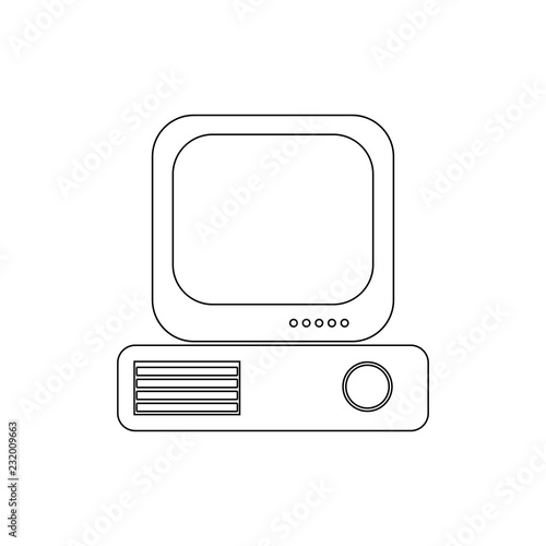 IPTV vector icon. Element of media for mobile concept and web apps illustration. Thin line icon for website design and development, app development