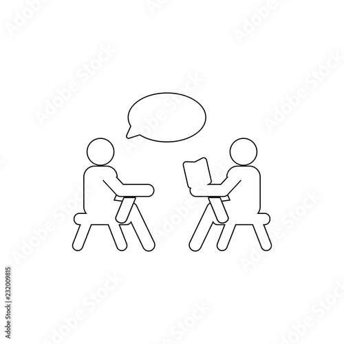 Election debates icon. Element of media for mobile concept and web apps illustration. Thin line icon for website design and development, app development