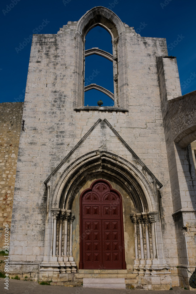 Convent of Our Lady of Mount Carmel ruins (Convento da Ordem do Carmo). Lisbon, Portugal