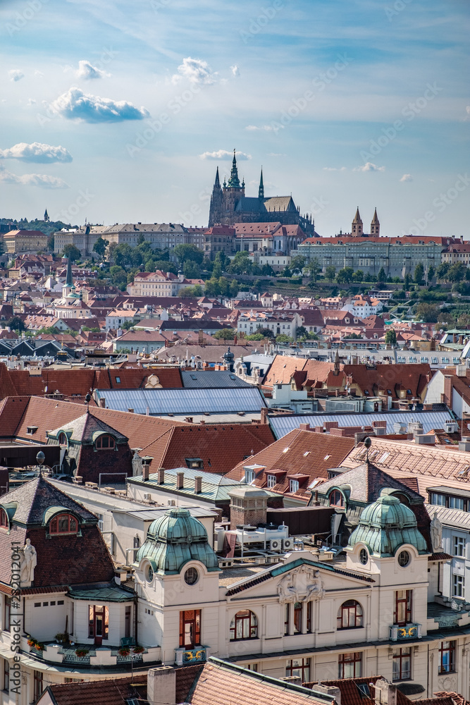 Obraz premium Prague city - Czech Republic - roof view