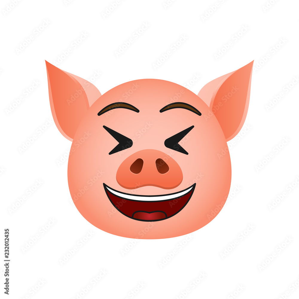 Pig in mockery emoji icon. Element of new year symbol icon for mobile concept and web apps. Detailed Pig in mockery emoji icon can be used for web and mobile Pig in mockery emoji icon. Element of new year symbol icon for mobile concept and web apps. Detailed Pig in mockery emoji icon can be used for web and mobile